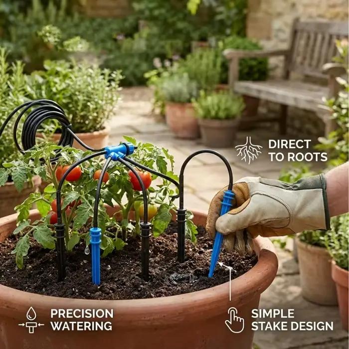 Goutteur à flèche droite pour système d'irrigation en plastique de qualité jardinage plantes fleurs installation facile et entretien économique occaions spéciales