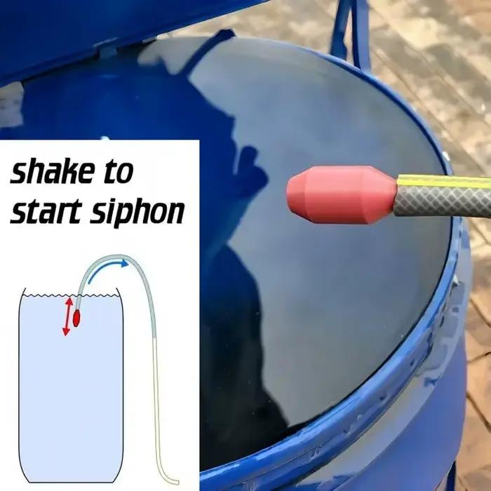 Pompe à siphon auto-amorçante pour l'eau - Fonctionnement manuel par secouage