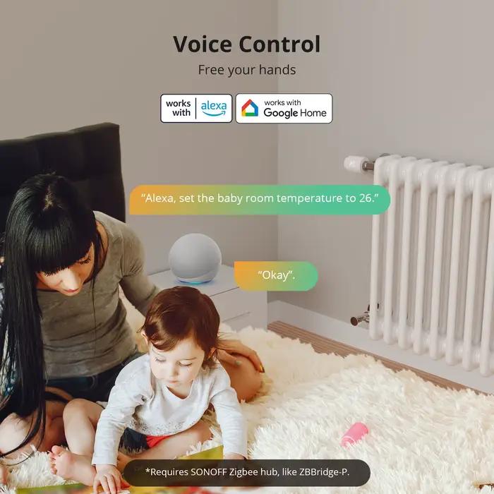 SONOFF TRVZB vanne de radiateur thermostatique intelligente TRV Zigbee Thermostat actionneur température chauffage contrôle prise en charge Alexa ZHA 2mqtt