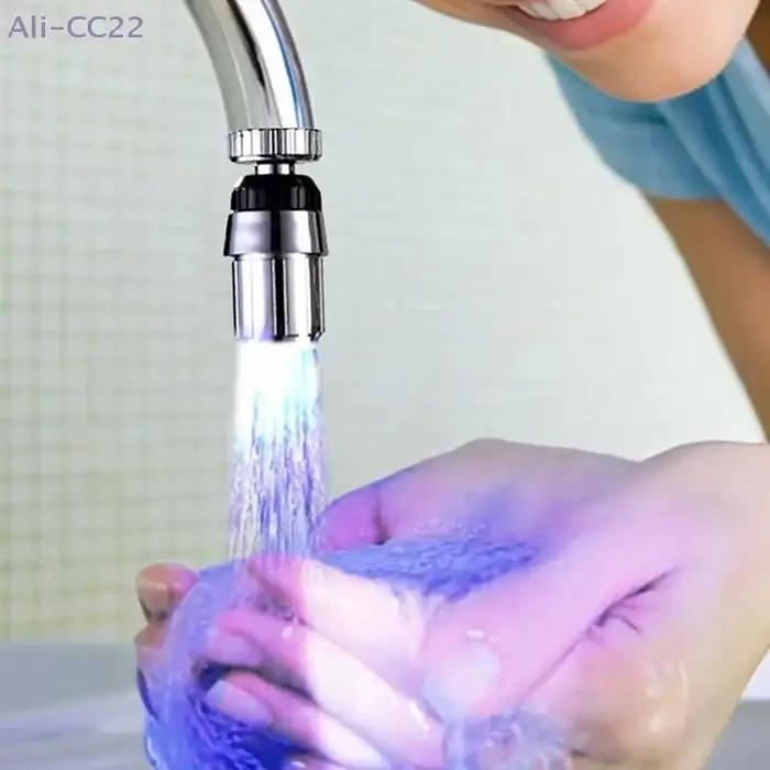 Robinet à capteur écologique avec indicateur d'affichage LED 3 couleurs