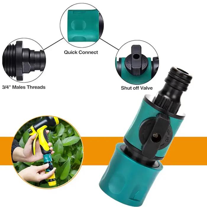 Nouveau tuyau d'arrosage vanne d'arrêt adaptateur de robinet connecteur d'eau de jardin gadget de jardin pour arrosage du jardin irrigation du jardin jardinage facile efficace et durable
