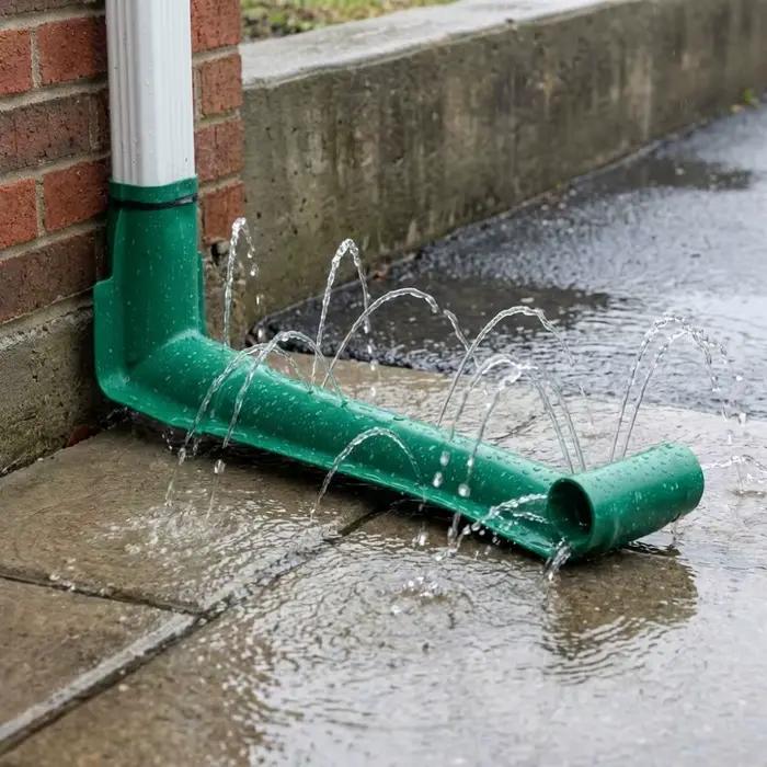 Extension de gouttière flexible en PVC anti-éclaboussures