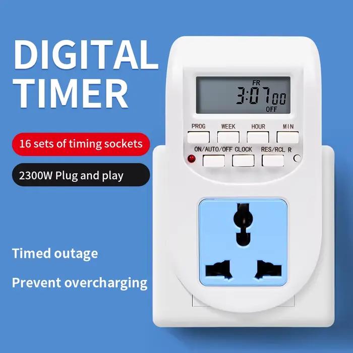 Minuterie numérique programmable prise de courant UE contrôle temps appareil cuisine précision 7 jours hebdomadaire intelligente électronique