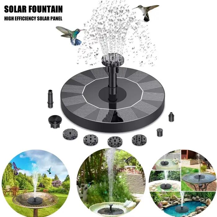 Fontaine à cascade miniature solaire pour piscine