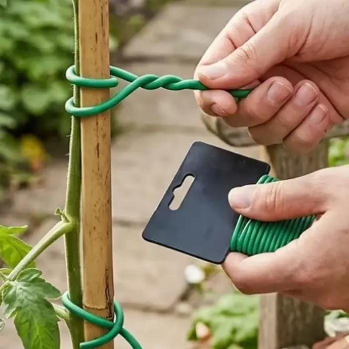 Fil de jardinage vert réutilisable 50/10M – Fil souple pour plantes
