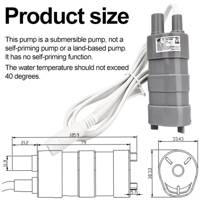 Pompe Submersible Portable DC12v