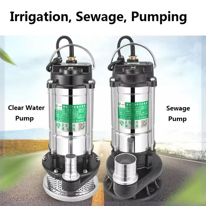 Pompe à eaux usées auto-amorçante en acier inoxydable