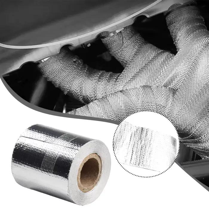 Bande Isolante Pour Tuyau D'Echappement 5m X 5cm Argent Haute Température Facile À Installer Pour Tuyauterie Conduits De Chauffage Et Ventilation Occasions Spéciales