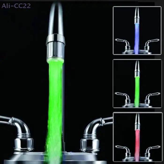 Robinet à capteur écologique avec indicateur d'affichage LED 3 couleurs