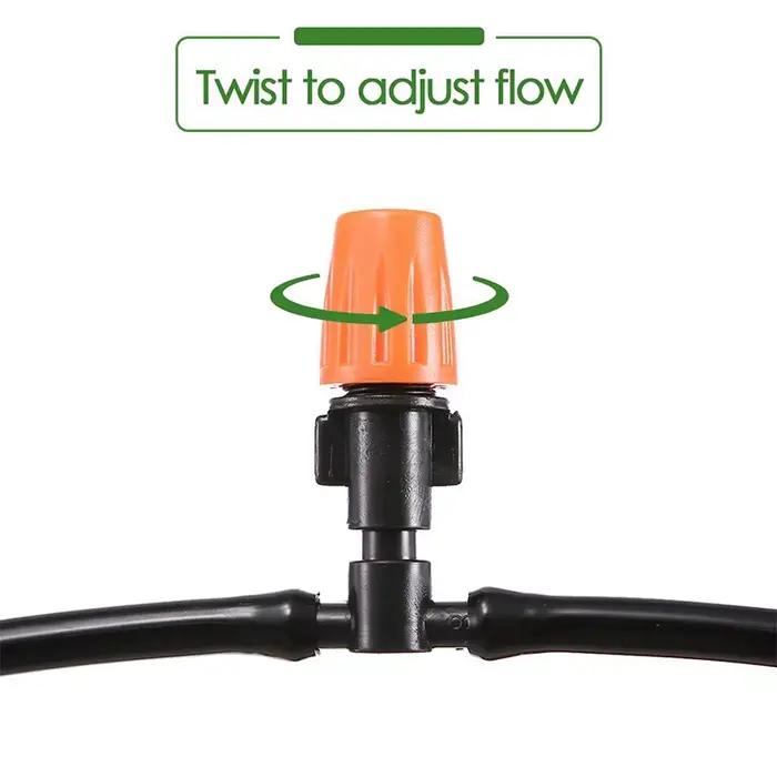 Système d'irrigation goutte-à-goutte réglable 40 pièces avec micro-émetteurs pour l'arrosage de jardin et l'entretien efficace des plantes