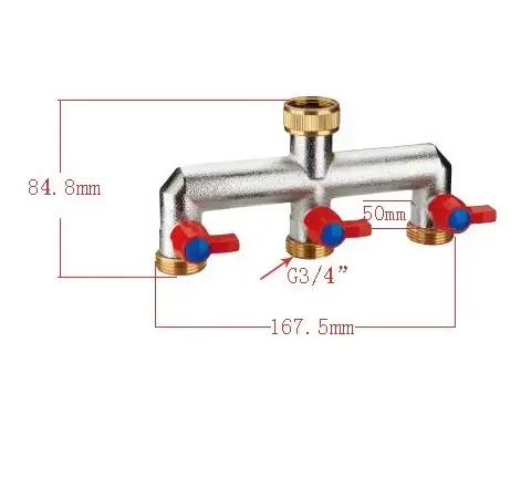 Séparateur de tuyau d'arrosage en laiton