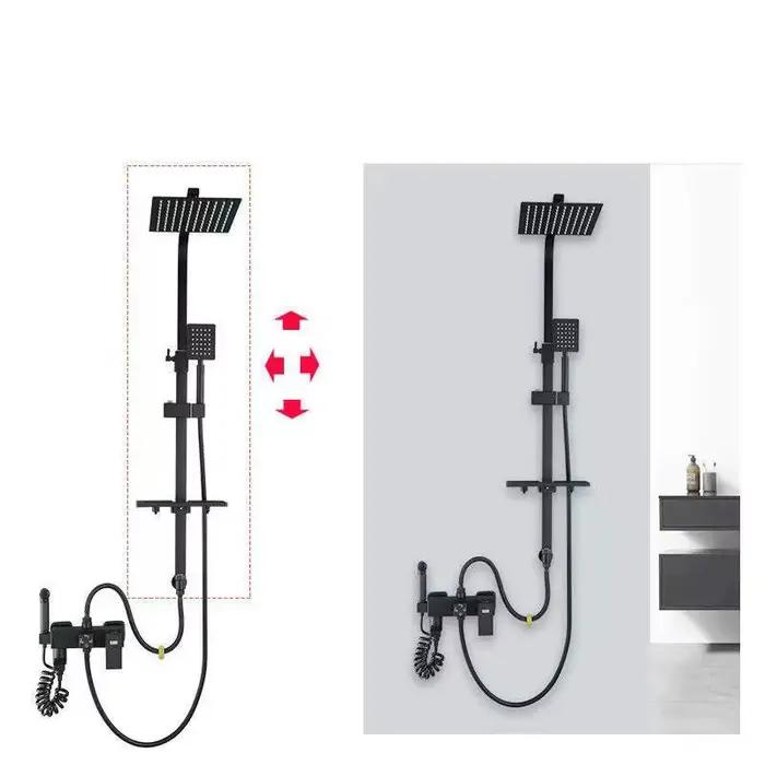 Ensemble de pommeau de douche HOShower avec rallonge de douche en acier inoxydable pour une synchronisation d'eau fluide et durable pour la maison et les cadeaux d'occasion