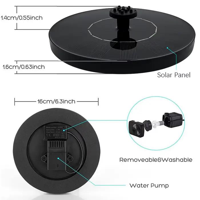 Pompe à eau solaire flottante d'extérieur