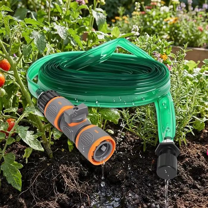 Tuyau d'arrosage plat en PVC extensible pour l'arrosage automatique des pelouses