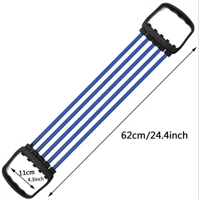 Ensemble d'entraînement complet du corps – Extenseur de poitrine avec 5 bandes de résistance amovibles pour Pilates, pompes et entraînement musculaire – Renforcer