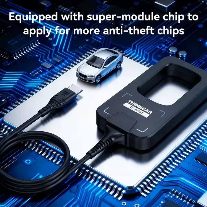 THINKCAR TKEY 101 pour MUCAR 892BT 689BT, programmeur de clés de voiture universel avec 6 clés télécommandées, systèmes antivol automatiques, programmation.