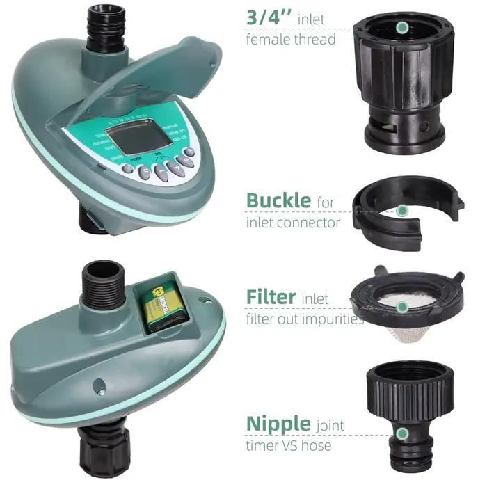 Minuterie d'irrigation de jardin avec écran LCD