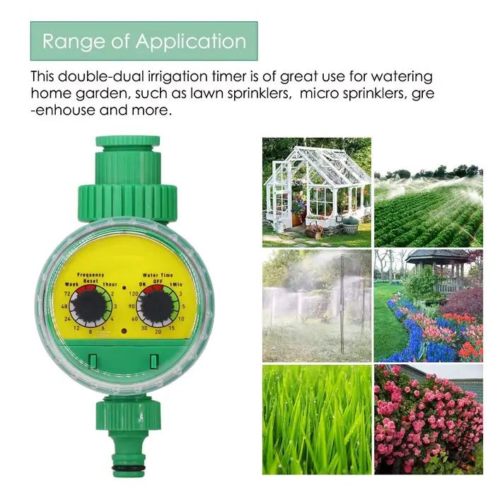 Minuterie d'arrosage MUCIAKIE pour jardin, contrôle d'irrigation automatique, valve programmable, outil d'arrosage goutte-à-goutte pour plantes et pelouses occasions spéciales