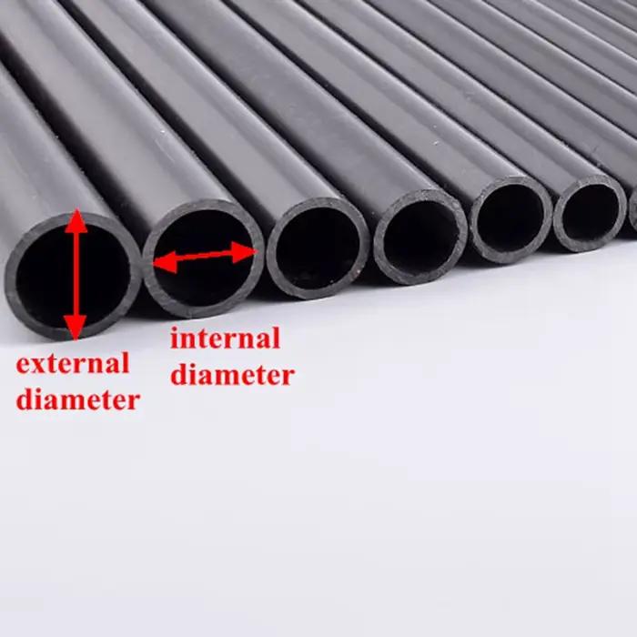Tuyau d'eau en PVC noir ID 2mm-16mm