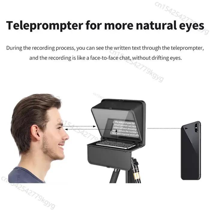 LENSGO-Téléprompteur Portable TC7S, pour Tablette, Smartphone, Vidéo Statique avec Télécommande