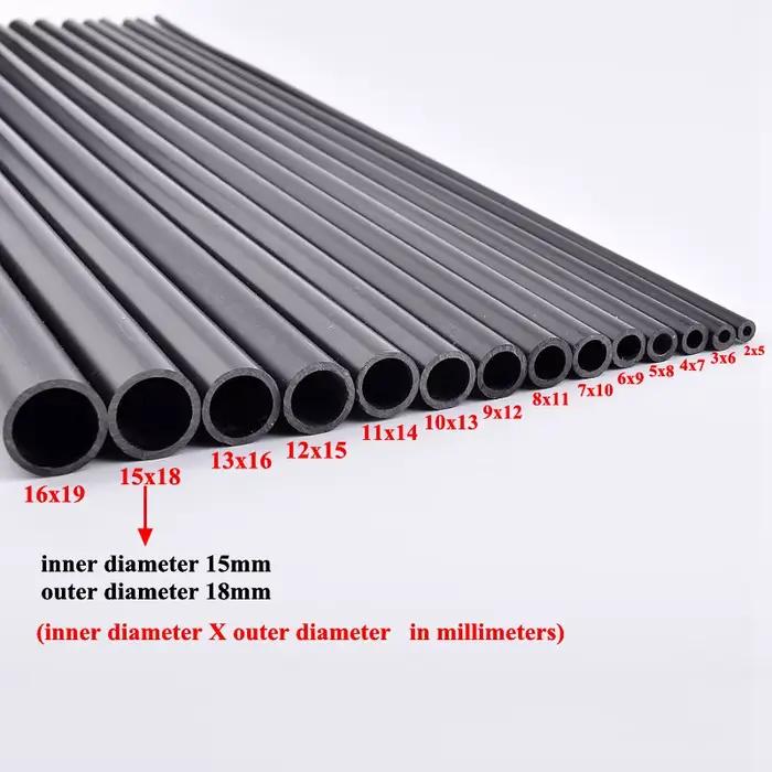 Tuyau d'eau en PVC noir ID 2mm-16mm
