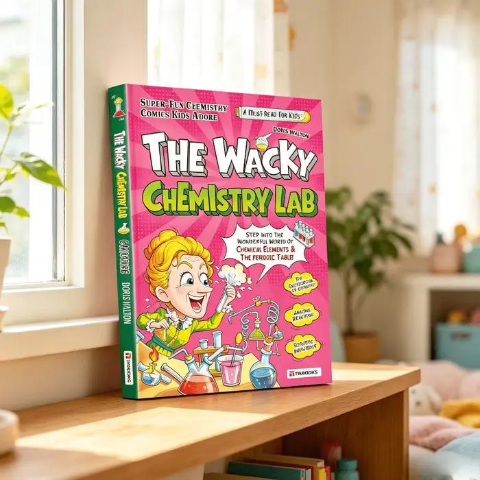 The Wacky Chemistry Lab English Kids Learners Paperback Fun Comic Periodic Table Chemistry Educational Book Livraison gratuite