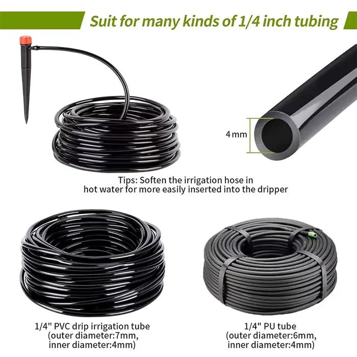 Ajustable à 360° ° Emetteurs goutte-à-goutte 1/4'' - Micro-irrigateurs pour l'arrosage des jardins