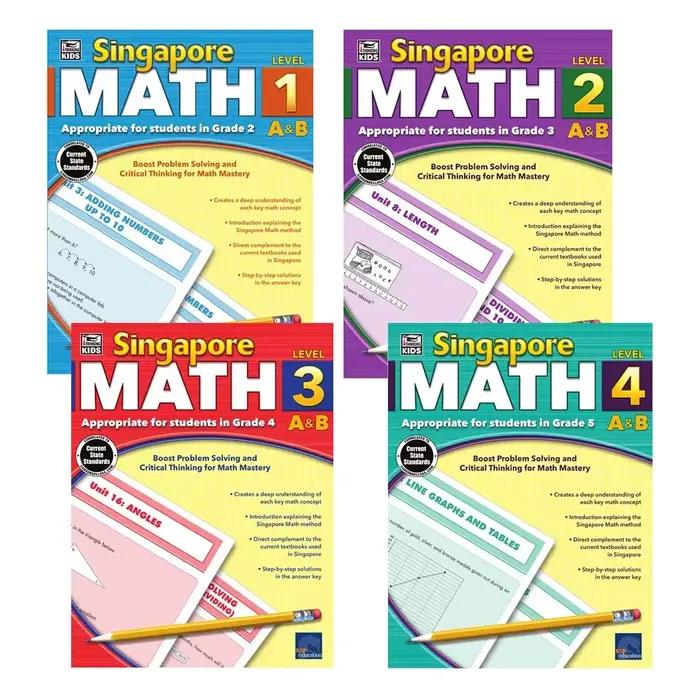 Best-seller : Cahier d'exercices de mathématiques de Singapour adapté aux élèves, pour l'apprentissage et l'amélioration des compétences mathématiques des enfants