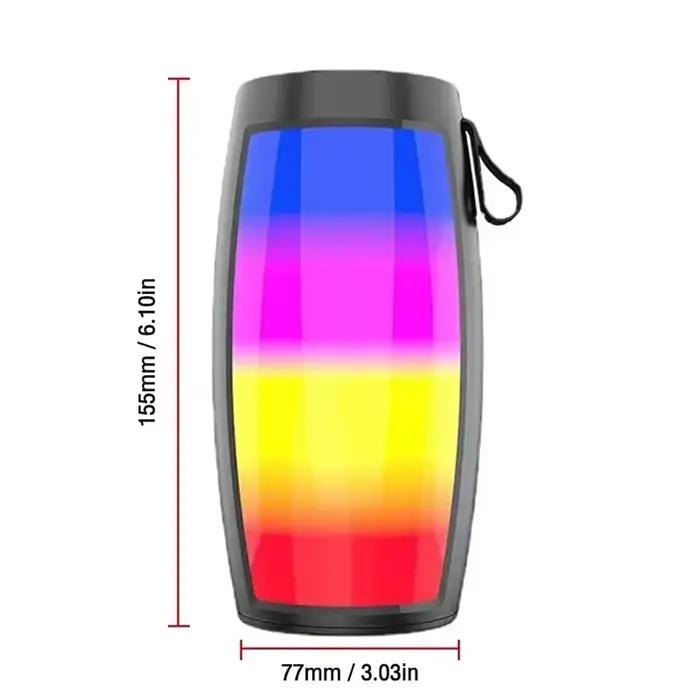 1202 haut-parleurs Bluetooth sans fil maison extérieure Portable petit haut-parleur caisson de basses voiture Audio basse lecteur MP3 système sonore lumières LED