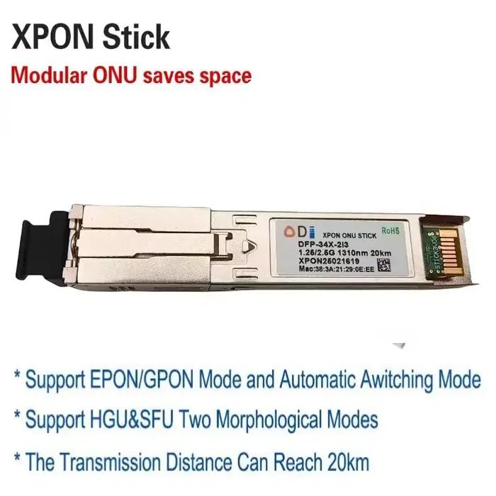 ODI V06 EPON Stick SFP GPON ONU Stick SFP GPON ONU bâton avec MAC SC 1310nm/1490nm Pon Module Ont 20KM Modem OLT ONU MAC XPON