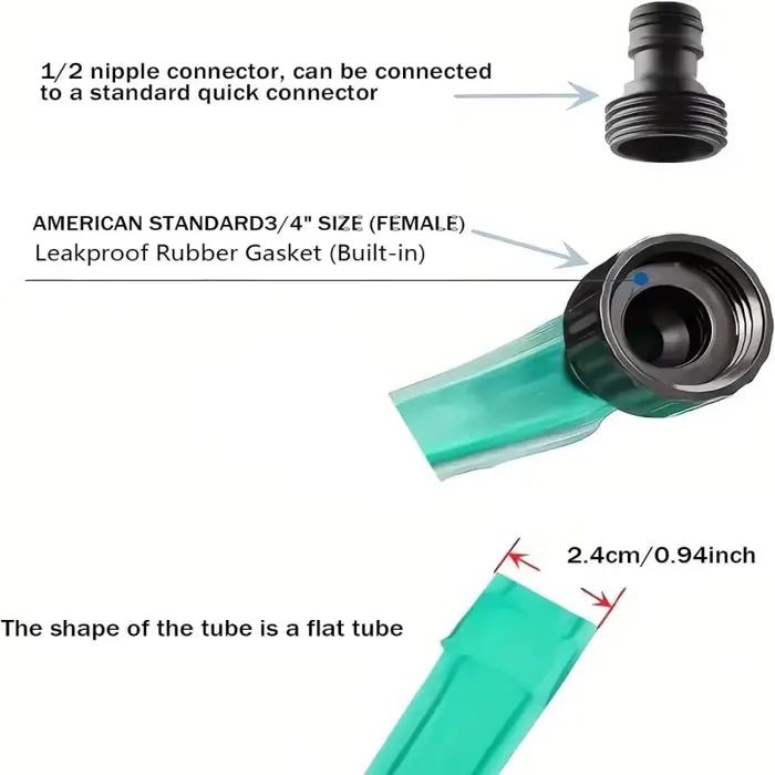 Tuyau d'arrosage goutte-à-goutte 10/15M pour système d'irrigation de jardin et pelouse