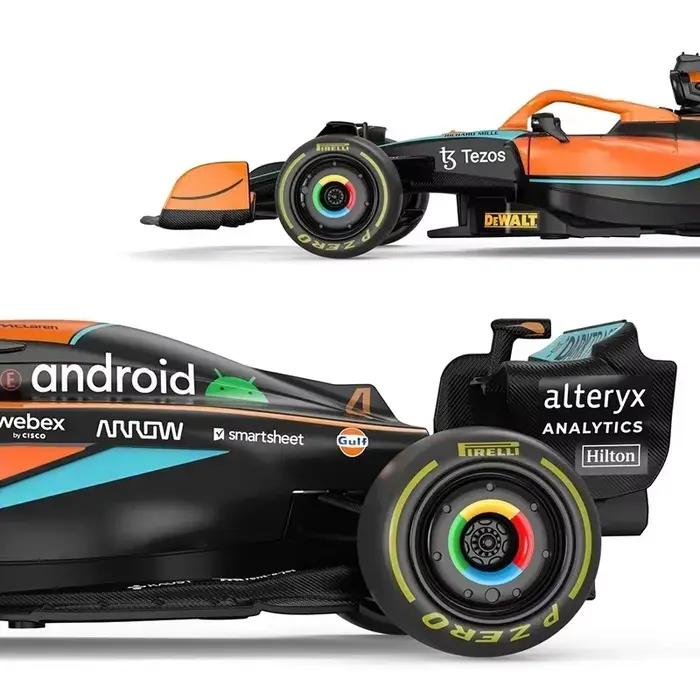 Modèle de voiture de course de Formule 1 McLaren MC L36 2022 à l'échelle 1:24, simulation statique en alliage moulé sous pression