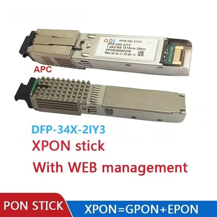 ODI V06 EPON Stick SFP GPON ONU Stick SFP GPON ONU bâton avec MAC SC 1310nm/1490nm Pon Module Ont 20KM Modem OLT ONU MAC XPON