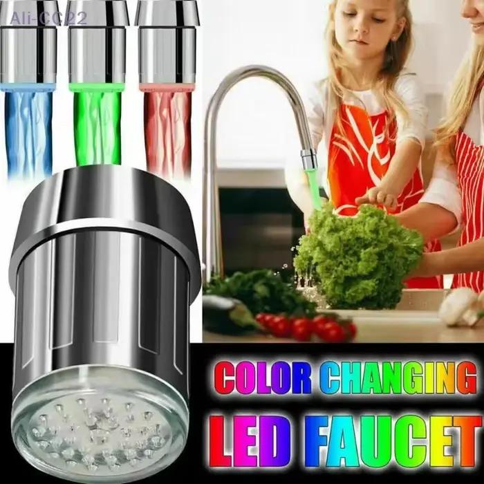 Robinet à capteur écologique avec indicateur d'affichage LED 3 couleurs