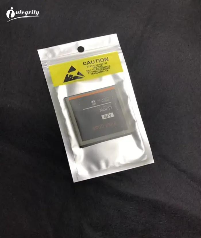 INTEGRITY 1000 pièces 8x13,5 cm Sacs en plastique antistatiques à fermeture éclair auto-scellante ESD pour emballage électronique