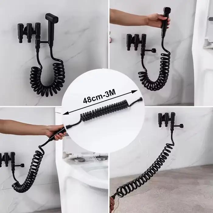 Nouveau 1.5/2/3/5M ressort Flexible rétractable tuyau de douche spirale