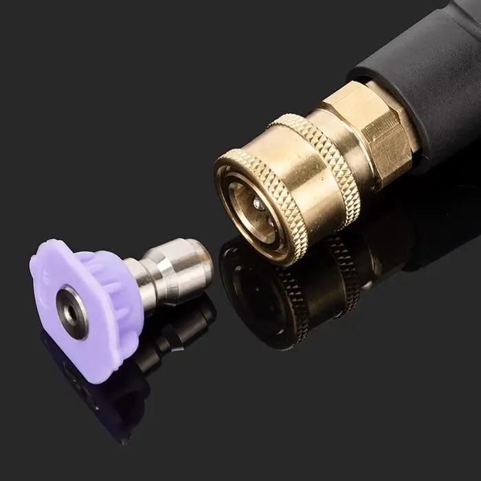 Nouvelles pointes de laveuse à brouillard par pulvérisation ; Faible pression ; Join rapide 1/4" ; Buse d'eau végétale à 4 voies