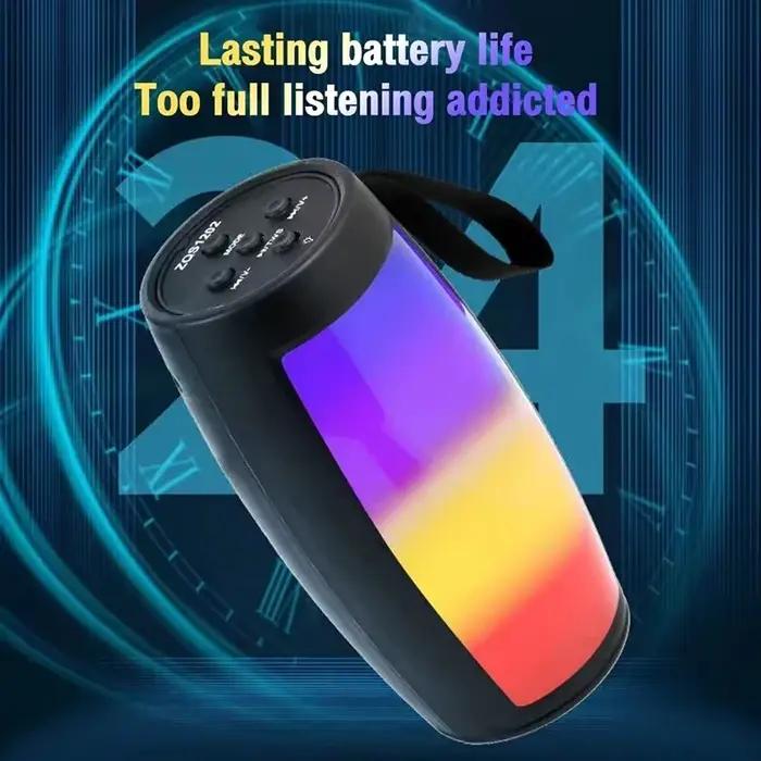 1202 haut-parleurs Bluetooth sans fil maison extérieure Portable petit haut-parleur caisson de basses voiture Audio basse lecteur MP3 système sonore lumières LED