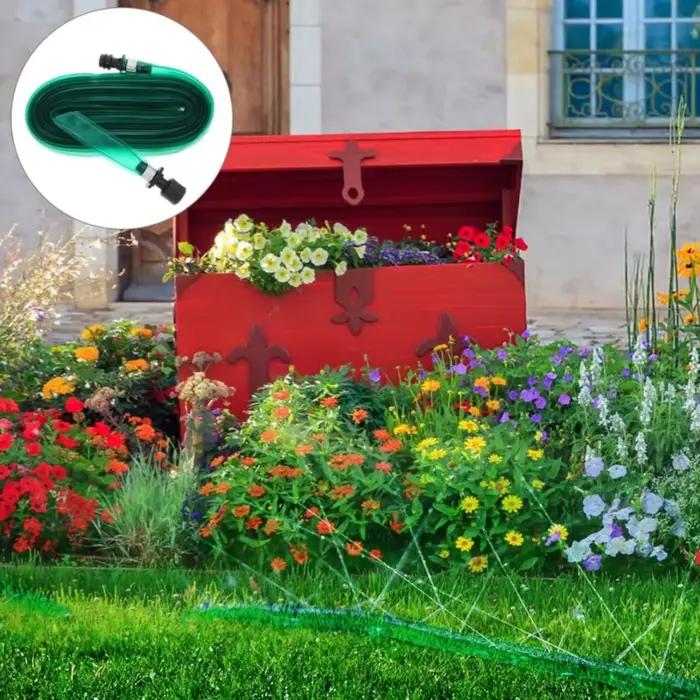 Tuyau d'arrosage goutte-à-goutte 10/15M pour système d'irrigation de jardin et pelouse