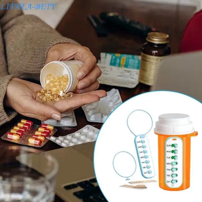 Rappel santé 7 jours avec réponse sangles en caoutchouc fermes pour contenants prescription X5XC