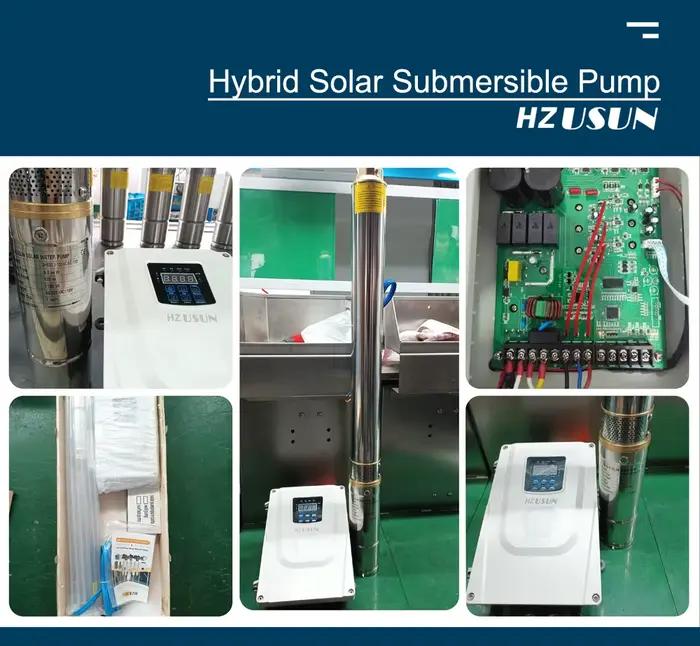 Kit de pompe de forage Submersible solaire hybride