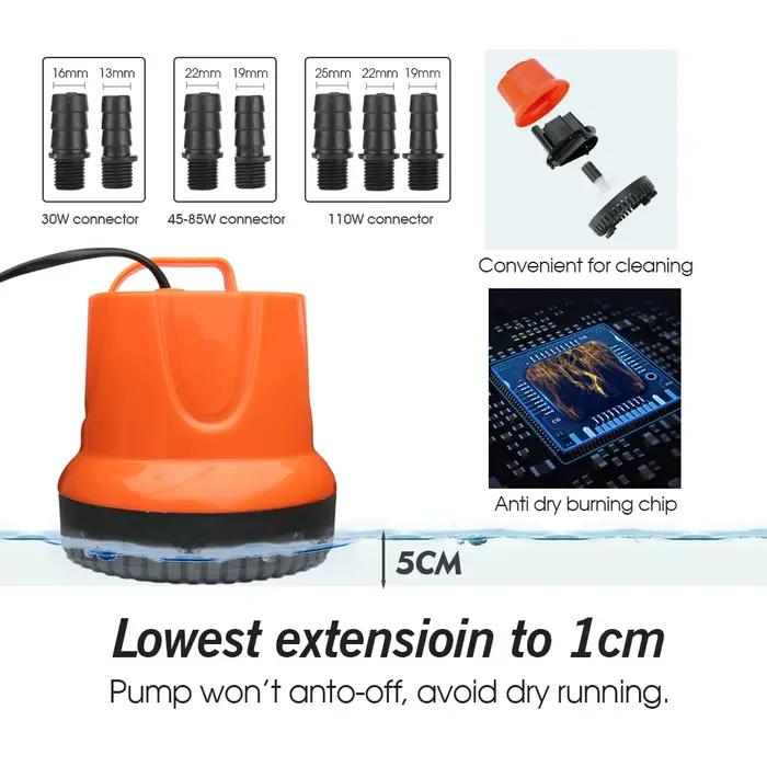 Pompe à eau d'aspiration inférieure 30W 45W 60W 85W 110W 220V