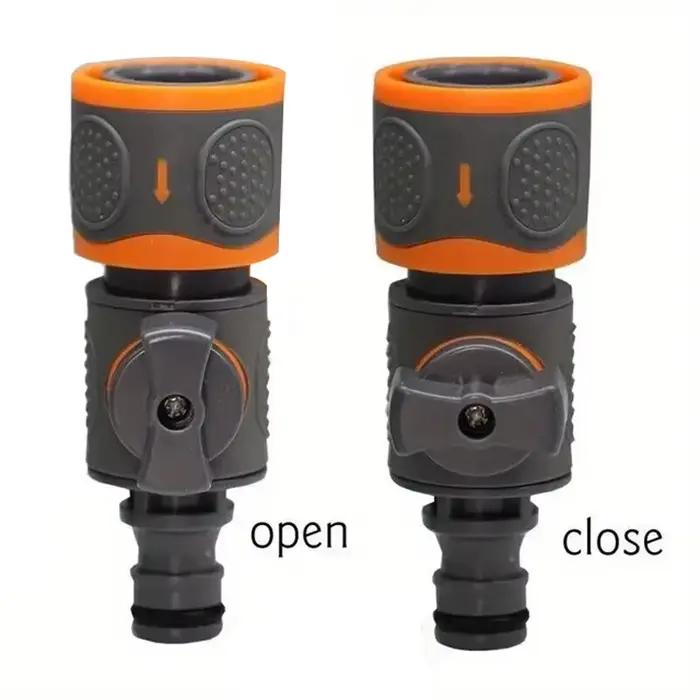 Adaptateur de tuyau d'arrosage à connexion rapide avec Valve d'arrêt