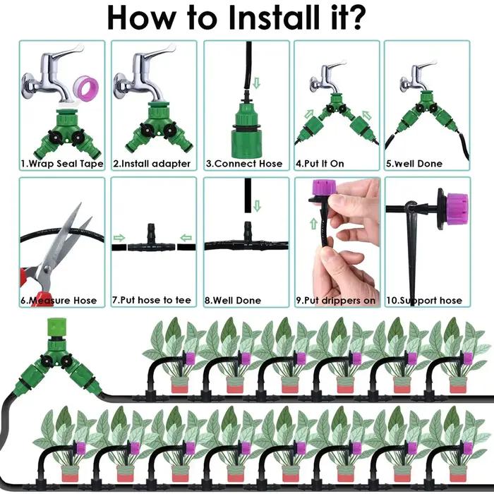 Kit d'irrigation goutte à goutte pour jardin