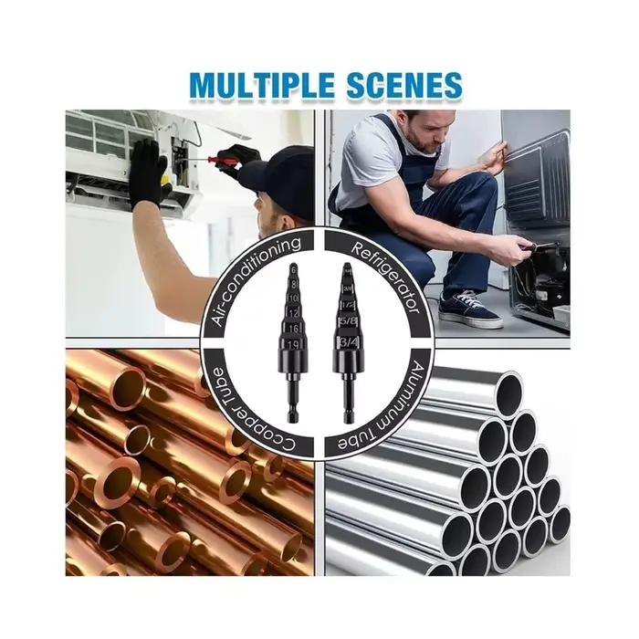 1/2 pièce - Élargisseur de tuyaux hexagonal 6-en-1 en cuivre – Outil d'entretien pour l'expansion des tubes de climatisation CVC