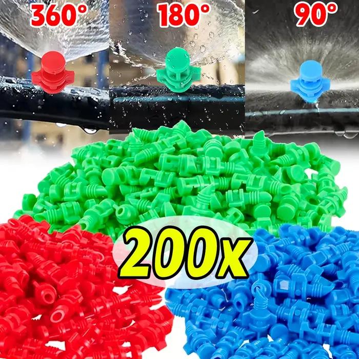 20/200 pièces Micro buse de brumisation de pulvérisation d'eau de pelouse 90/180/360 arroseur d'angle plante de jardin atomisation Irrigation Mini arroseurs