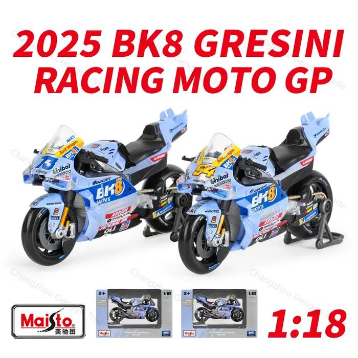 Maisto 1:18 2025 BK8 Gresini Racing Moto GP Repsol Team Véhicules miniatures en métal Modèles de motos de collection Jouets
