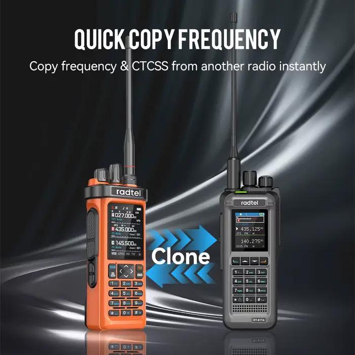 Radtel RT-950 PRO Orange + câble de programmation talkie-walkie avec GPS APRS 10W Bluetooth programmation téléphonique Radio amateur RT-950PRO SSB