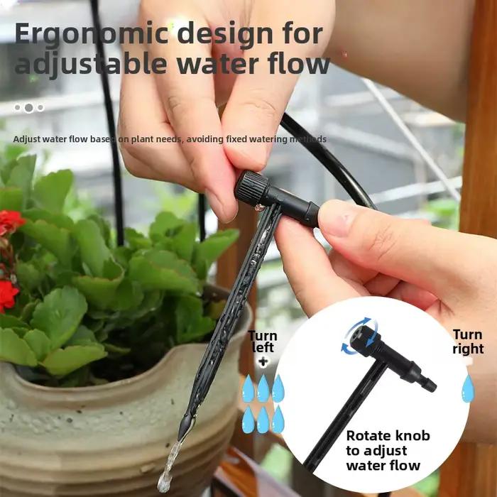 Kit d'irrigation goutte-à-goutte à Valve réglable pour jardin