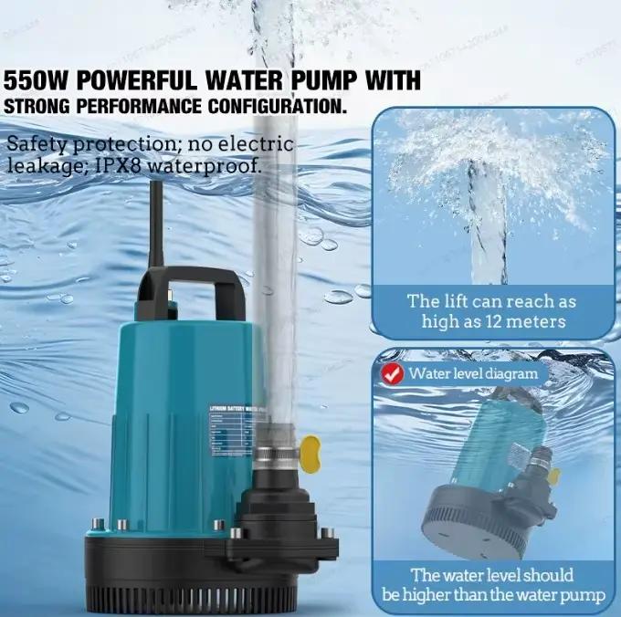 Pompe submersible à batterie au lithium